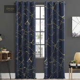 Premium Velvet Sprinkle Curtains - Blue
